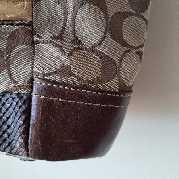 Coach Vintage Patchwork Tote Bag Brown Earth Tones - Picture 13 of 15